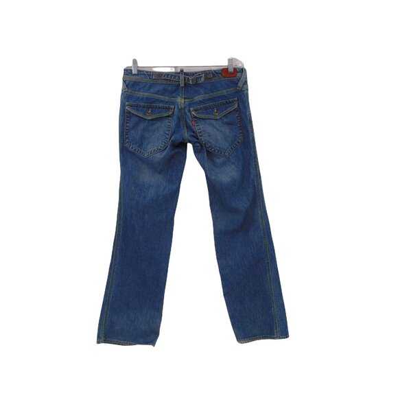 Levis Buckle Back Low Rise Boot Cut Retro Jeans Size 11 Flap Sun Set Button 731L - Picture 3 of 14